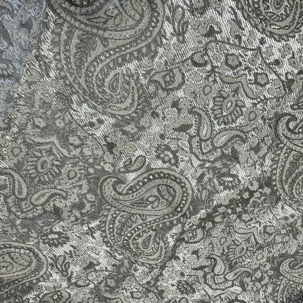 Vintage GYMBOREE Silver Paisley Skater Skirt Lined Size 6